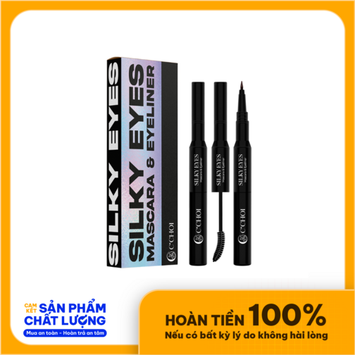 Gel chuốt mi và kẻ mắt tự nhiên, nhanh khô, không cay mắt, phù hợp với màu mắt và tông da người Châu Á C'Choi - Silky Eyes - Mascara & Eyeliner